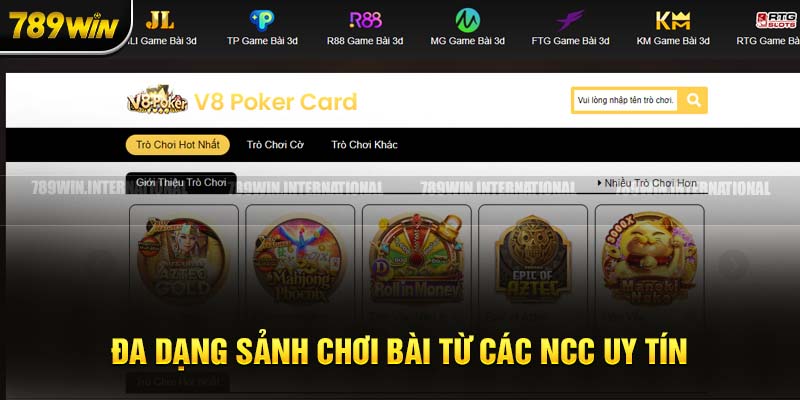 Hệ thống nhà phát hành góp mặt trong chuyên mục game bài 789Win