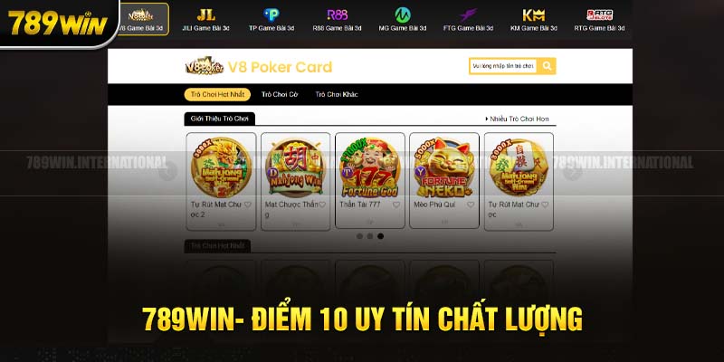 Game bài đổi thưởng 789Win được cung cấp bởi các công ty đứng đầu toàn cầu