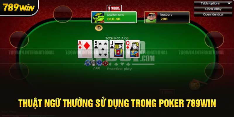 Một số thuật ngữ cơ bản khi chơi Poker 789Win